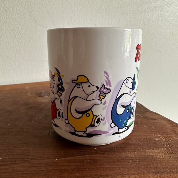 Vintage New York USA Painting Bears Destination Coffee Cup - Picture 3 of 6